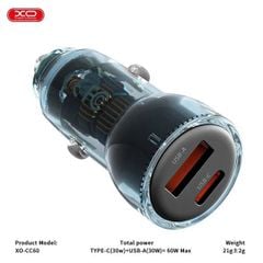 Sạc xe hơi XO CC60 1U 1C 30W