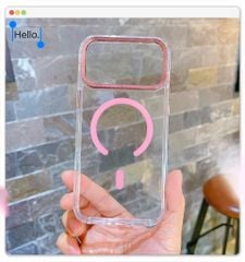 Ốp IP 17 Pro Max Likgus trong magsafe màu viền camera kim loại