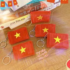 ** Móc khóa lá cờ kẽm nhung