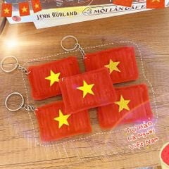 ** Móc khóa lá cờ kẽm nhung