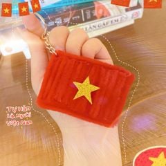 ** Móc khóa lá cờ kẽm nhung
