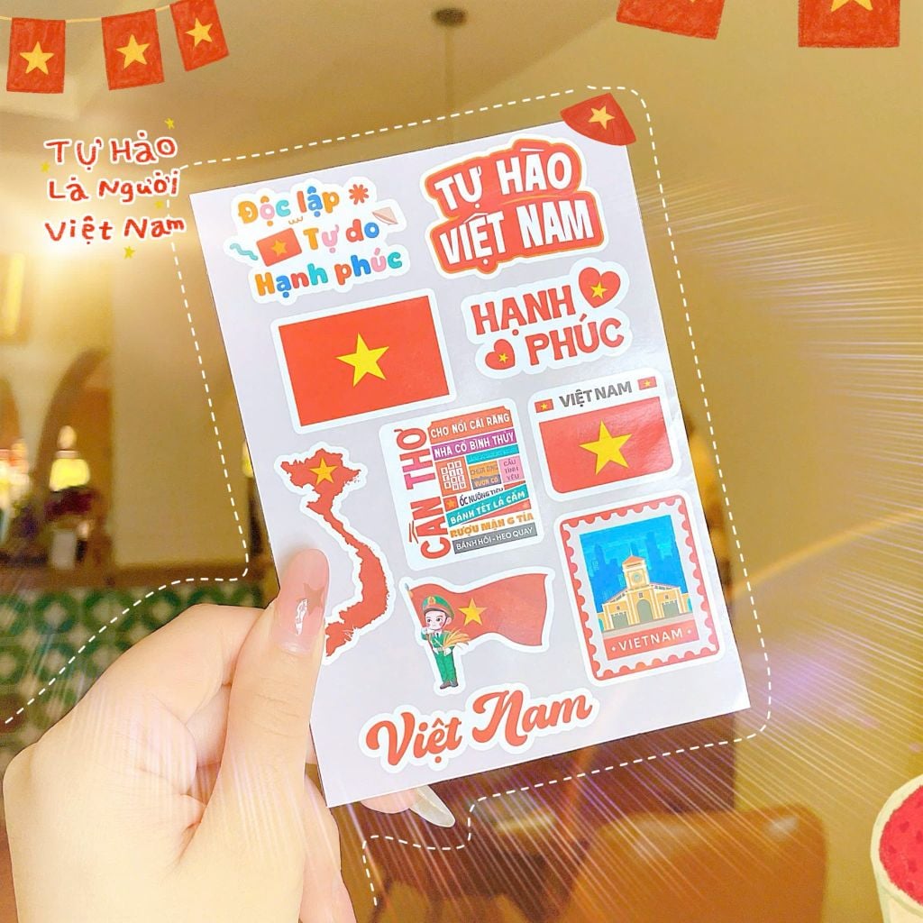 ** Set 2 tờ sticker chủ đề 30/04