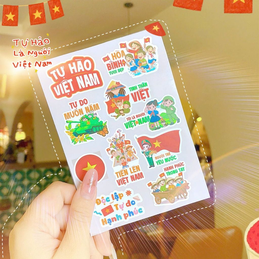 ** Set 2 tờ sticker chủ đề 30/04