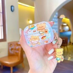 ** Case Airpods Pro 2 dẻo 2 gấu nâu và bánh