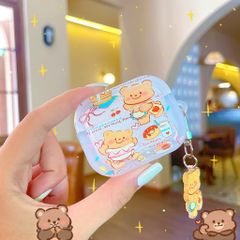** Case Airpods 4 dẻo 2 gấu nâu và bánh