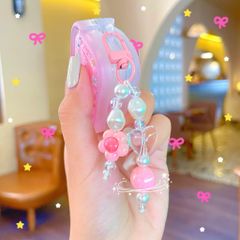 ** Case Airpods 4 dẻo hồng charm thỏ nổi