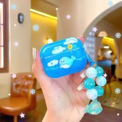 ** Case Airpods 4 dẻo xanh charm nổi cá heo Lucky