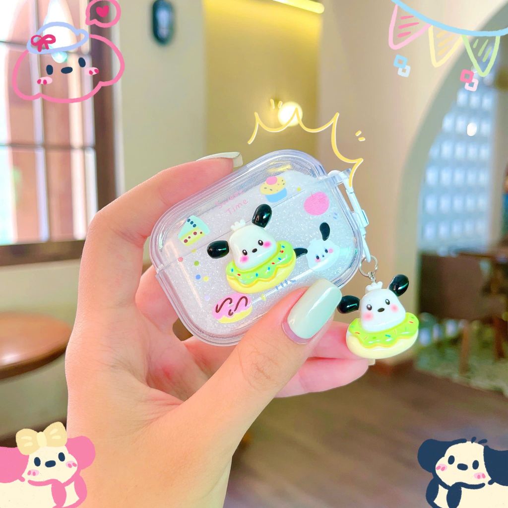 ** Case Airpods 4 dẻo cún Pacha Hamburger