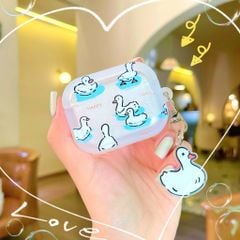 ** Case Airpods Pro 3 dẻo vịt trắng Happy Gaga