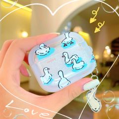 ** Case Airpods 3 dẻo vịt trắng Happy Gaga