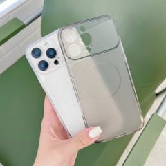 Ốp iPhone 14 Pro Max độ 17 dẻo lưng nhám vòng viền trong