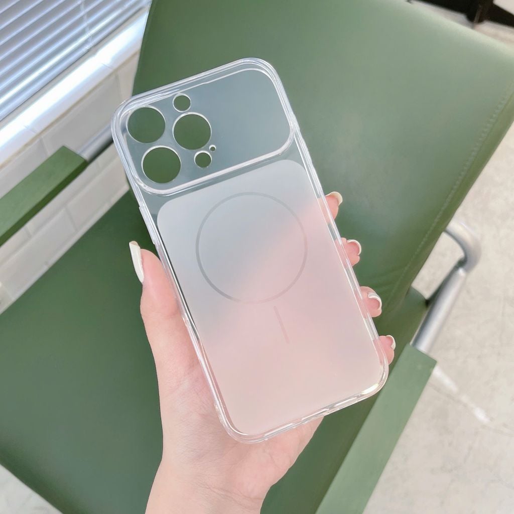 Ốp iPhone 14 Pro Max độ 17 dẻo lưng nhám vòng viền trong