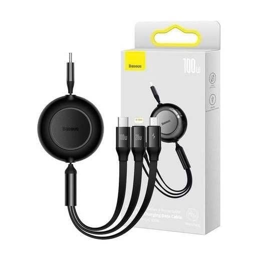 [C] ** Cáp Type C 3 in 1 Baseus Bright Mirror 2 Series Retracrable 100W 1.5m