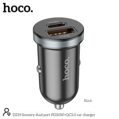 [C] Sạc xe hơi Hoco DZ19 1U 1C 30W