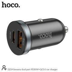 [C] Sạc xe hơi Hoco DZ19 1U 1C 30W