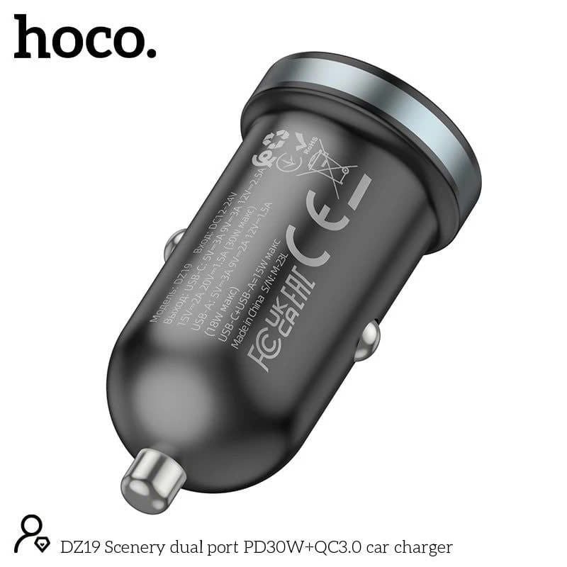 [C] Sạc xe hơi Hoco DZ19 1U 1C 30W