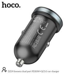 [C] Sạc xe hơi Hoco DZ19 1U 1C 30W