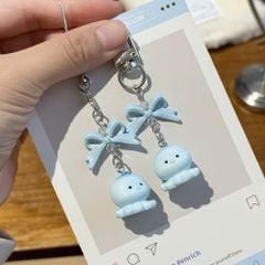 ** Móc khóa bạch tuộc xanh và nơ