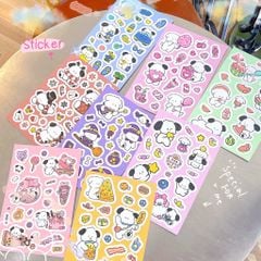 ** Set 8 tờ sticker cún trắng