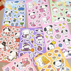 ** Set 8 tờ sticker cún trắng