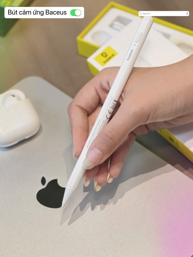 [C] ** Bút cảm ứng Baseus Smooth Writing 3 wire charing stylus Active Wireless + Cable C
