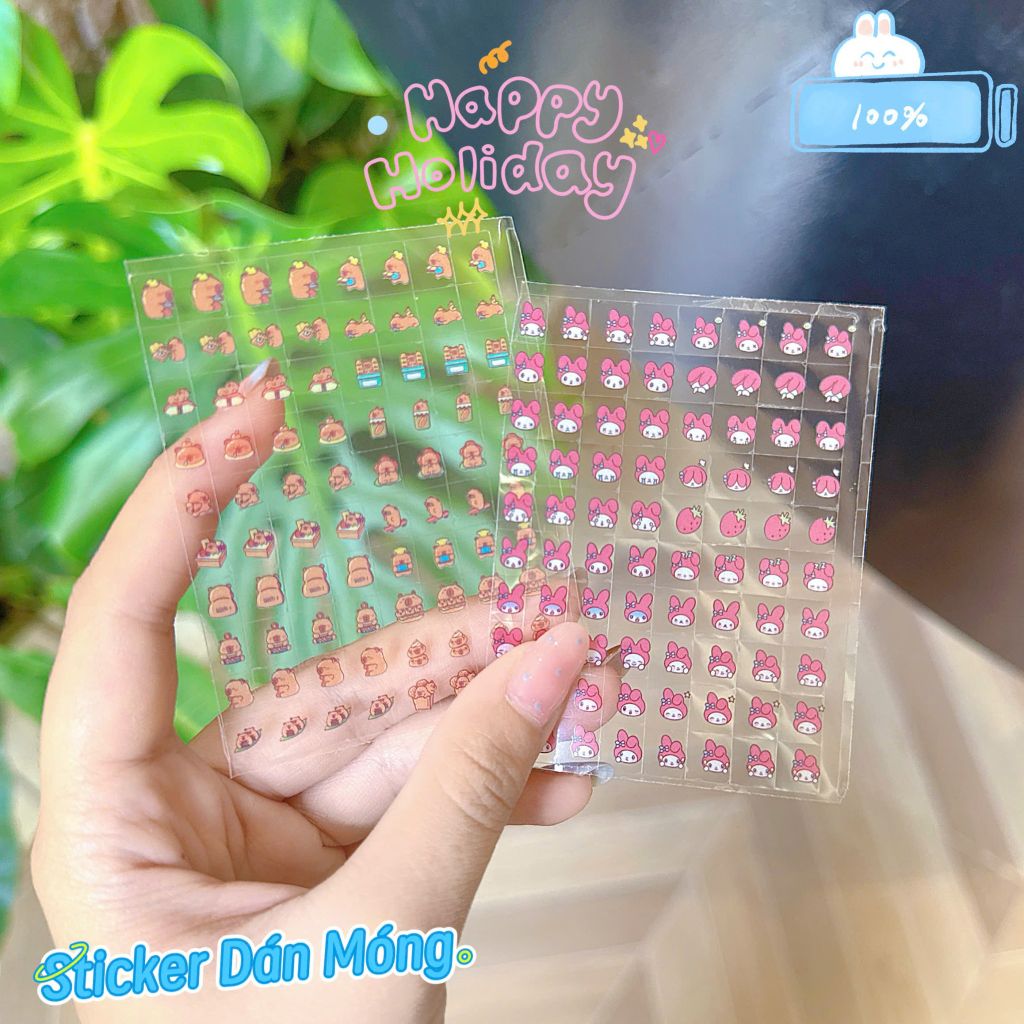 ** Set 5 tờ sticker mini nhiều hình