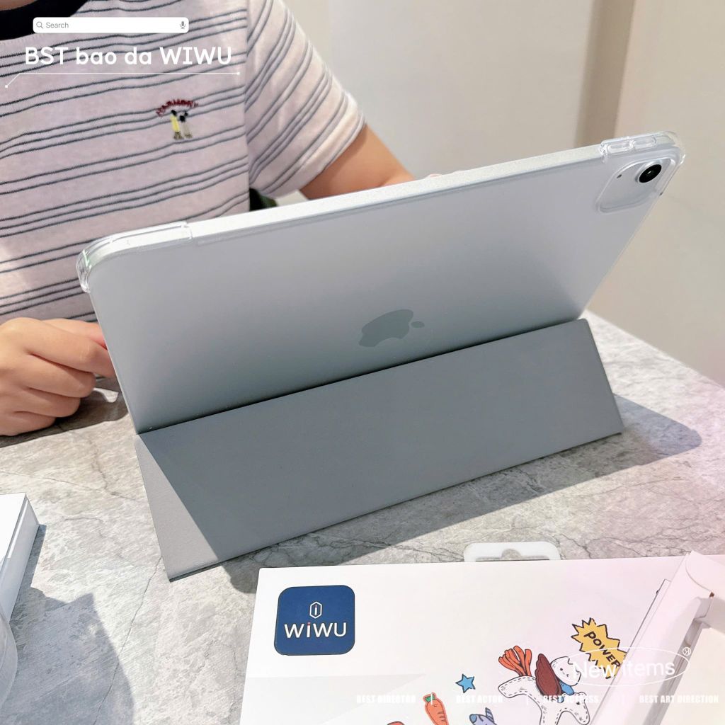 [C] ** Bao da iPad Gen 10/Gen 11 Wiwu Classic Pro nhám cứng hở viền