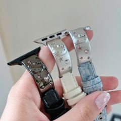 ** Dây Apple Watch giả da Kitty đính đá size 38/40/41