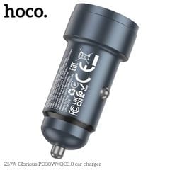 [C] Sạc xe hơi Hoco Z57A 1U 1C 30W