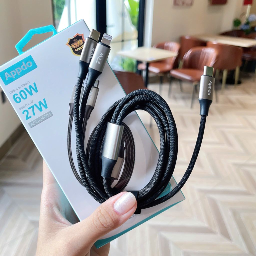 [C] Cáp Type C 2 in 1 Appdo APD04004 1.3m