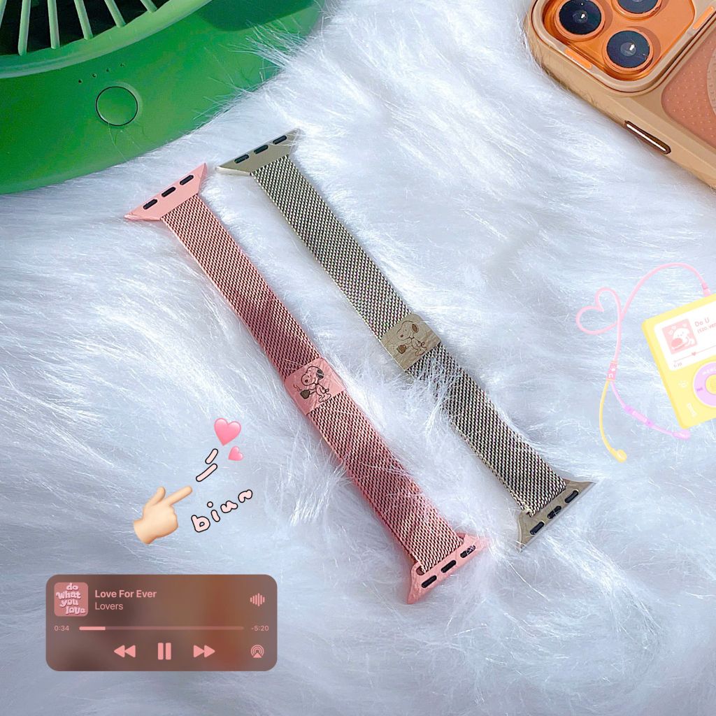 ** Dây Apple Watch kim loại bản nhỏ Snoopy size 38/40/41
