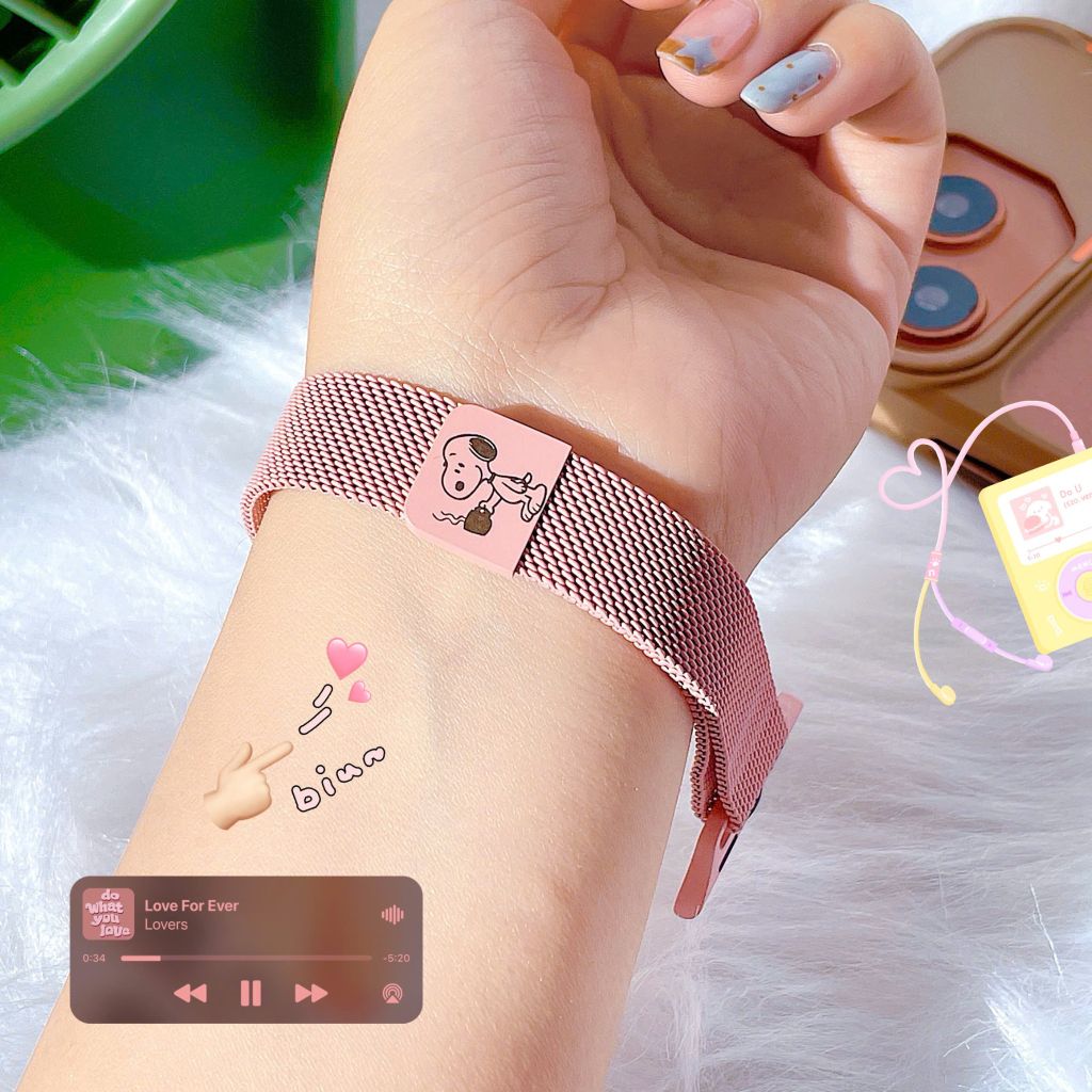 ** Dây Apple Watch kim loại bản nhỏ Snoopy size 38/40/41
