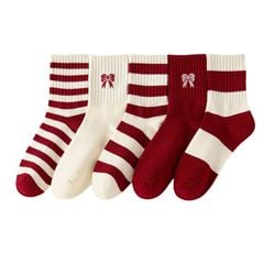 ** Tất đỏ trắng Noel