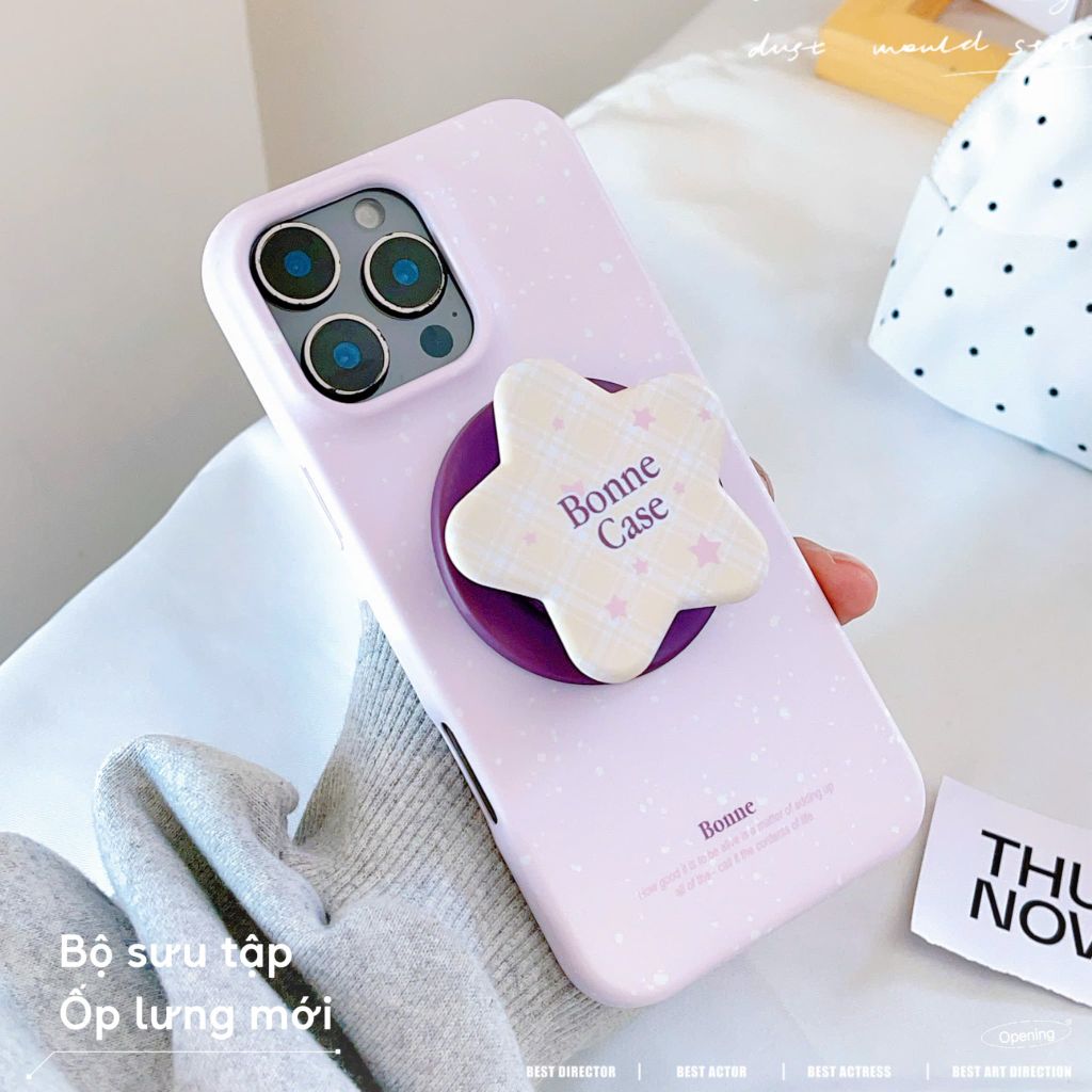 ** Ốp iPhone 15 Pro lưng cứng magsafe kèm pop ngôi sao