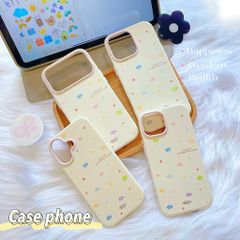** Ốp iPhone 12 Pro Max/13 Pro Max dẻo nền kem hoa nhí nhiều màu