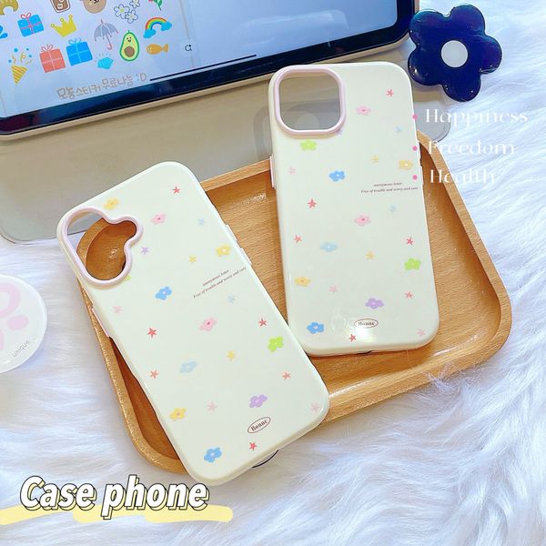 ** Ốp iPhone 17 dẻo nền kem hoa nhí nhiều màu