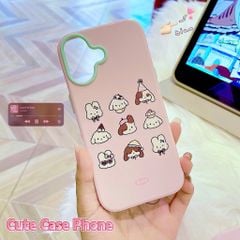 ** Ốp iPhone 17 dẻo nền hồng 9 mặt cún