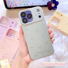 ** Ốp iPhone 17 Pro Max dẻo in nhiều nơ nhí xám