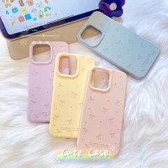 ** Ốp iPhone 12/12 Pro dẻo in nhiều nơ nhí xám