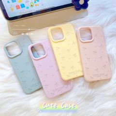 ** Ốp iPhone 12/12 Pro dẻo in nhiều nơ nhí xám