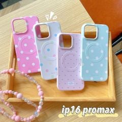 ** Ốp iPhone 16 Pro Max lưng cứng magsafe họa tiết chấm bi
