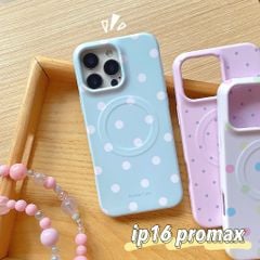 ** Ốp iPhone 16 Pro lưng cứng magsafe họa tiết chấm bi