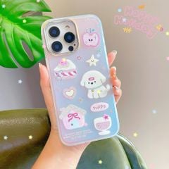 ** Ốp iPhone 12 Pro Max lưng nhám hologram ánh bạc