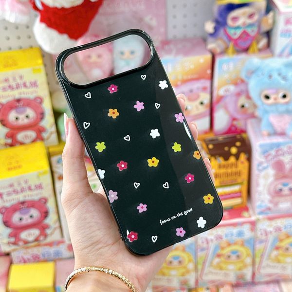 Ốp iPhone 17 Air dẻo đen hoa nhí nhiều màu