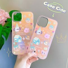 ** Ốp iPhone 17 lưng nhám hologram ánh hồng