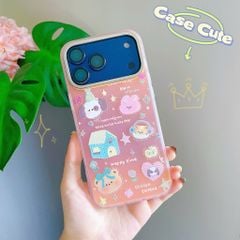 ** Ốp iPhone 17 Pro lưng nhám hologram ánh hồng
