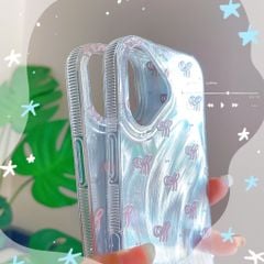 ** Ốp iPhone 16 Plus vân sóng ánh bạc