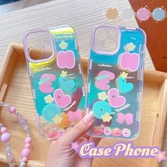 ** Ốp iPhone 16 6.1 nhám hồng in chữ cái HELLO viền Happy