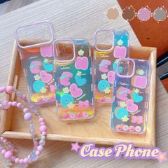** Ốp iPhone 15 Pro Max nhám hồng in chữ cái HELLO viền Happy