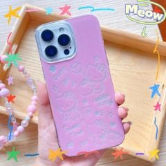 Ốp iPhone 12/12 Pro lưng cứng Hello Kitty hồng